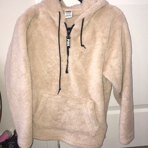 Tan Sherpa hoodie